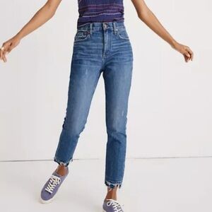 Madewell High Rise slim crop Boyfriend Jeans